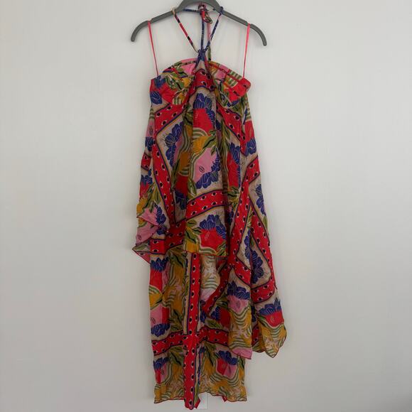 Farm Rio Sand Surreal Scarf Sleeveless Maxi Dress - Picture 2 of 8